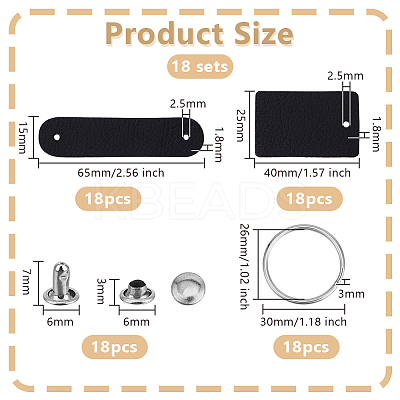DIY Leather Keychain Making Kits DIY-OC0013-50A-1