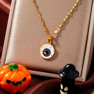 Halloween 304 Stainless Steel Enamel Pendant Necklaces CH1357-1