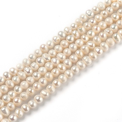 Natural Cultured Freshwater Pearl Beads Strands LS-PEAR-J005-03-01-1