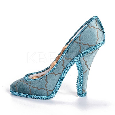 Flannelette & Resin High-Heeled Shoes Jewelry Displays Stand ODIS-A010-11-1