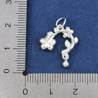 925 Sterling Silver Flower Pendants LS-STER-K183-10S-1