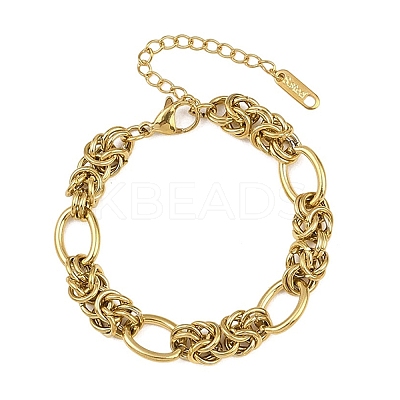 304 Stainless Steel Link Chains Bracelets for Wonen BJEW-L717-03G-1