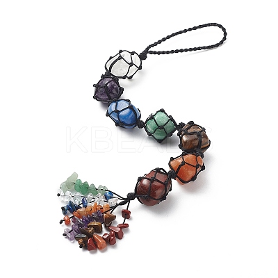 7 Chakra Gemstone Hanging Decorations HJEW-JM00805-01-1