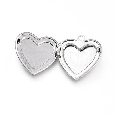 Tarnish Resistant 316 Stainless Steel Locket Pendants A-STAS-K192-09P-1