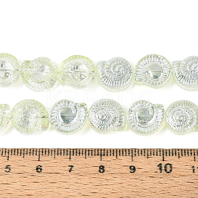 Electroplate Transparent Glass Beads Strands EGLA-S190-05C-1