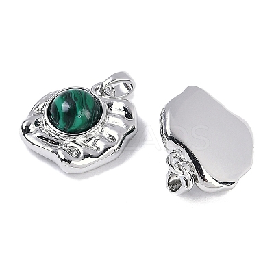 Synthetic Malachite Pendants KK-U043-43P-D-1