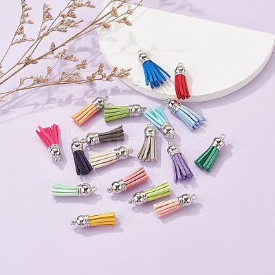 120Pcs 30 Colors  Faux Suede Tassel Pendant Decorations FIND-YW0001-14P-1
