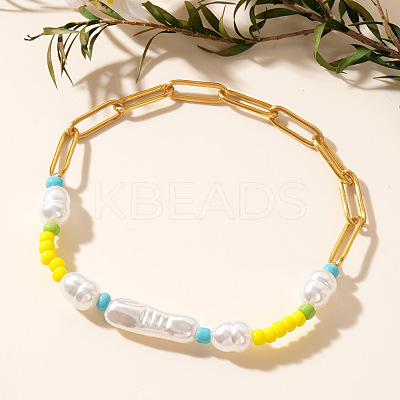 Bohemian Style Ppaerclip Chain Link Bracelets FI6672-1