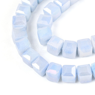 Anti-Tarnish Electroplate Glass Beads Strands GLAA-T025-6mm-10C-1