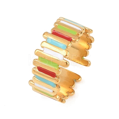 304 Stainless Steel Cuff Open Rings for Women RJEW-I113-02G-04-1