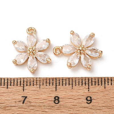Brass Micro Pave Cubic Zirconia Pendants ZIRC-L105-06G-B04-1