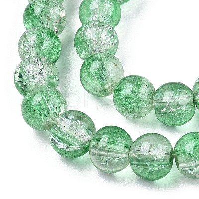 Baking Paint Crackle Glass Beads Strands X-CCG-S001-10mm-19-1