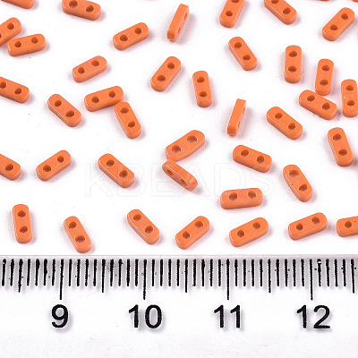 FGB 2-Hole Glass Seed Beads LS-X-SEED-S031-S-SQ50-1