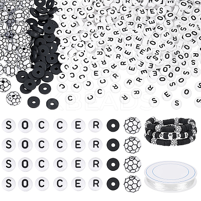 DIY Football Bracelets Making Kits AJEW-PH0007-26-1