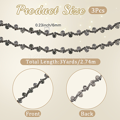 S-shaped Glass Rhinestone and Iron Cup Chains DIY-WH20032-25B-01-1