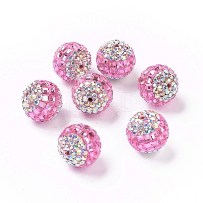 Polymer Clay Rhinestone Beads RB-L029-04B-1