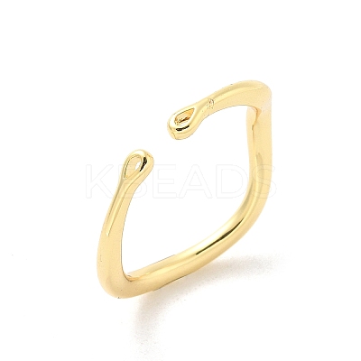 Brass Open Cuff Ring Components LS-KK-G518-06G-02-1