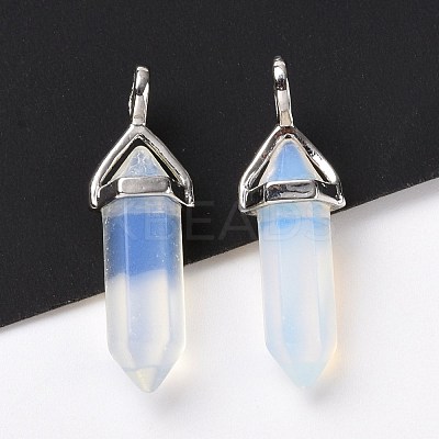 Opalite Pointed Pendants G-K329-21P-1