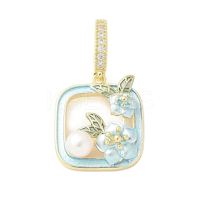 Brass Enamel Pendants LS-KK-F886-03G-11-1