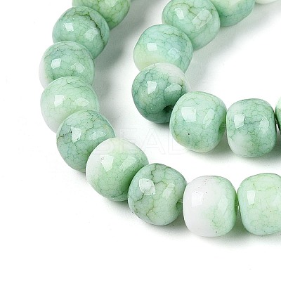 Ombre Effect Dyed Glass Beads Strands GLAA-N067-01A-18-1