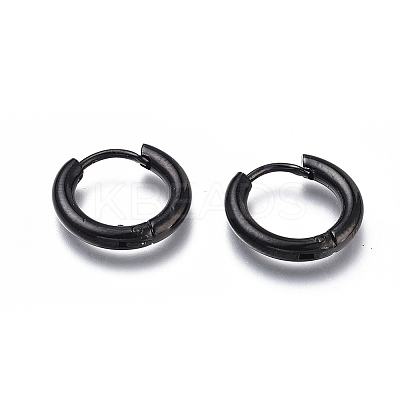 304 Stainless Steel Huggie Hoop Earrings LS-EJEW-O087-06F-1