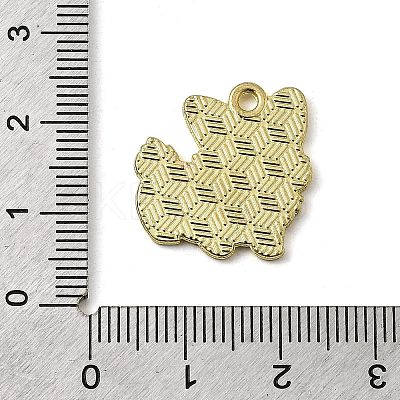 Golden Plated Alloy Enamel Pendants ENAM-L049-01G-02-1
