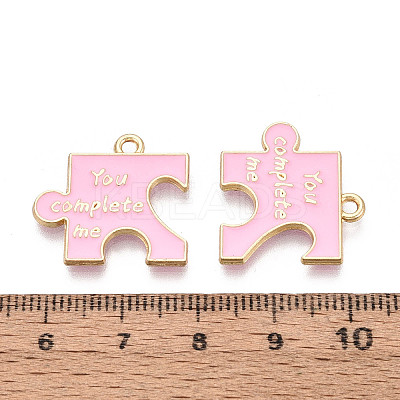 Alloy Enamel Pendants ENAM-T024-14B-G-1