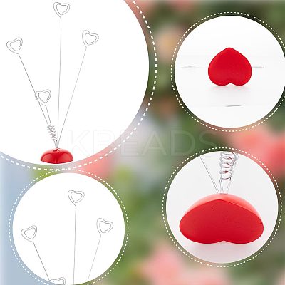 Resin Heart Base Memo Photo Holders ODIS-WH0329-26-1