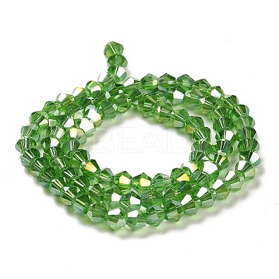Transparent Electroplate Glass Beads Strands GLAA-F029-2mm-A03-1