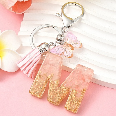 Resin & Acrylic & Faux Suede Tassel Keychain KEYC-YW00123-13-1