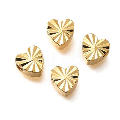 Brass Textured Beads KK-Z092-01C-G-1