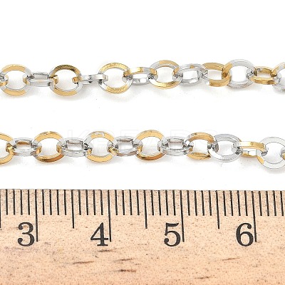 304 Stainless Steel Rolo Chain Necklaces NJEW-Z102-01GP-1