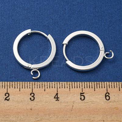 201 Stainless Steel Huggie Hoop Earrings Findings STAS-A167-01D-S-1