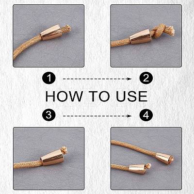 50Pcs 5 Colors Alloy Cord Ends FIND-GF0003-60-1