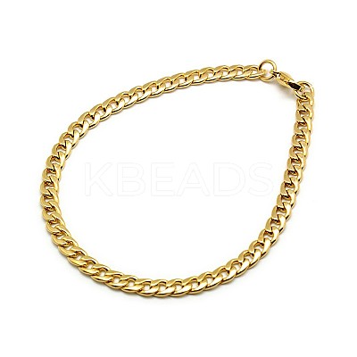 304 Stainless Steel Curb Chain/Twisted Chain Bracelet Making STAS-A028-N121G-1