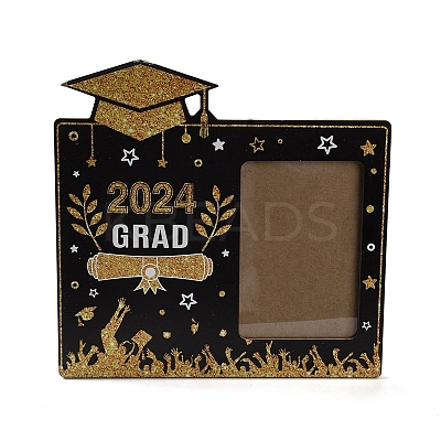 Graduate Theme Wood with Acrylic Rectangle Picture Frame AJEW-D069-01B-1