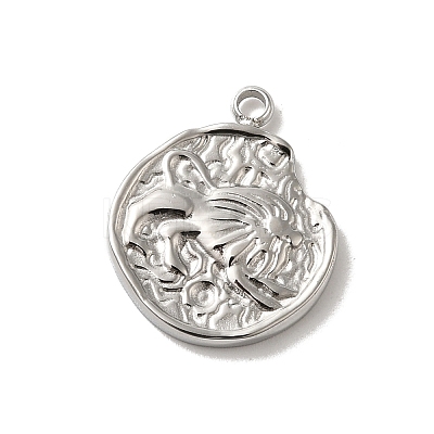 304 Stainless Steel Pendants STAS-B074-08P-07-1