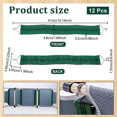 4Bags 12Pcs Polyester Elastic Folding Chair Reinforcement Strips AJEW-NB0008-05-1