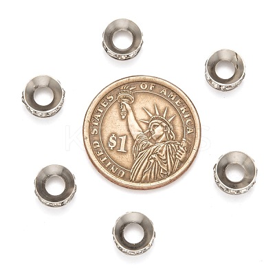Brass Rhinestone Spacer Beads RB-A020-9mm-01P-1