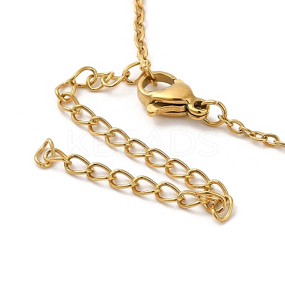 304 Stainless Steel Heart Pendant Necklaces for Women NJEW-H016-02G-1