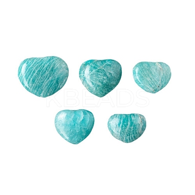 Natural Amazonite Heart Palm Stones PW-WG21258-02-1