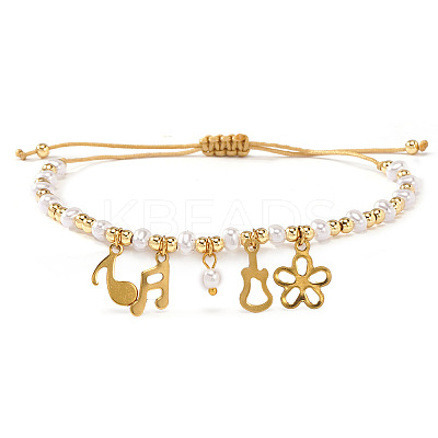 304 Stainless Steel Charm Bracelets BA2405-6-1