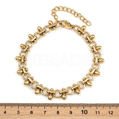304 Stainless Steel Link Chain Bracelets for Women BJEW-Z143-01G-1