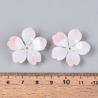 Flower Acrylic Bead Caps X-SACR-T017-51B-1