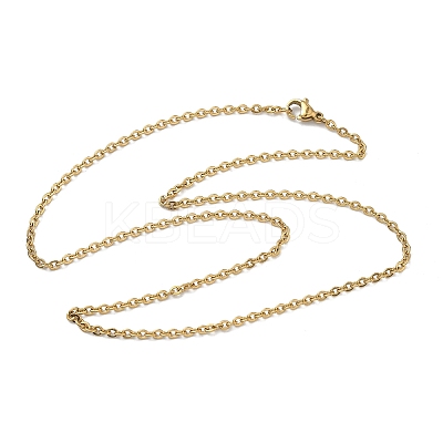 304 Stainless Steel Cable Chain Necklaces STAS-O037-101G-1