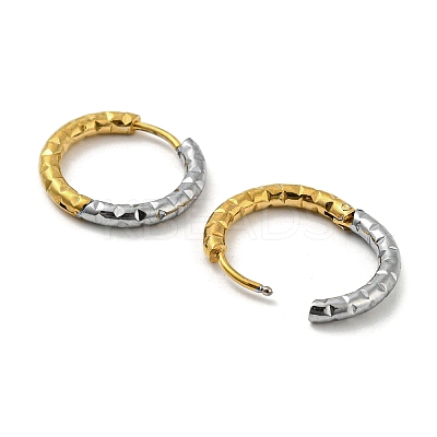 Two Tone 304 Stainless Steel Hoop Earrings LS-EJEW-K257-02C-GP-1