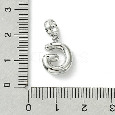 Rack Plating Brass with ABS Plastic Pearl European Dangle Charms KK-G501-02G-P-1