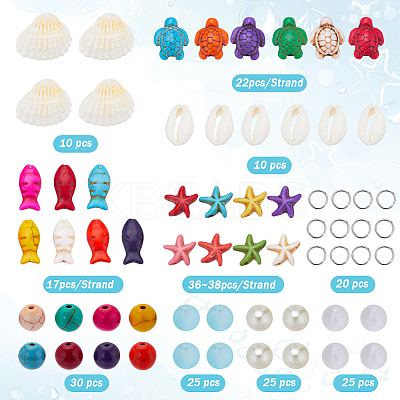 DIY Ocean Theme Bracelet Making Kit DIY-SC0023-34-1