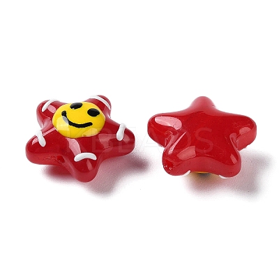 Glass Enamel Beads GLAA-G107-03-1