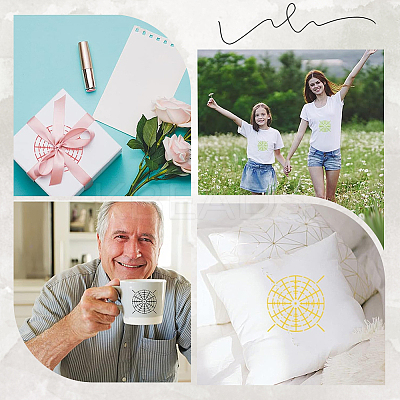 Mandala Style PET Plastic Hollow Out Drawing Painting Stencils Templates DIY-WH20009-11-1